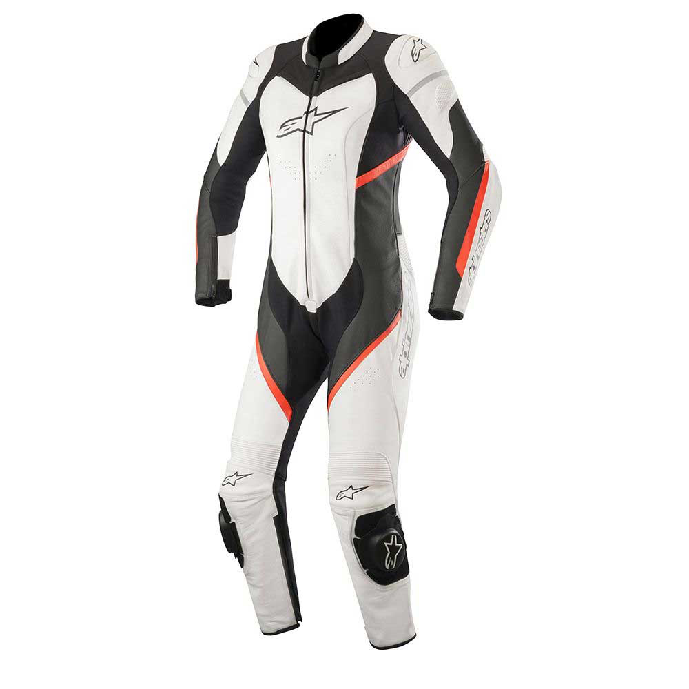 Alpinestars Alpinestars Stella Kira 1 Piece Leather Suit Black White & Red Fluo